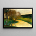 Landschafts-Kunstdruck eines herbstlichen Bachlandschafts im Abendlicht, Thüringen - Lesser Ury — gerahmtes Bild an der Wand