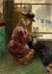 Dame in einem Café in Berlin - Lesser Ury — Ansicht des Kunstwerks