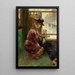 Dame in einem Café in Berlin - Lesser Ury — gerahmtes Bild an der Wand