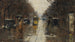 Straßenszene bei Regen in Berlin - Lesser Ury — Ansicht des Kunstwerks