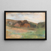 Landschafts-Gemälde mit Bauernhöfen, Kstendorf - Lesser Ury — gerahmtes Bild an der Wand