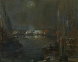 Abend am Hafen von Ostende - Lieven Herremans — Ansicht des Kunstwerks