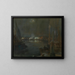 Abend am Hafen von Ostende - Lieven Herremans — gerahmtes Bild an der Wand