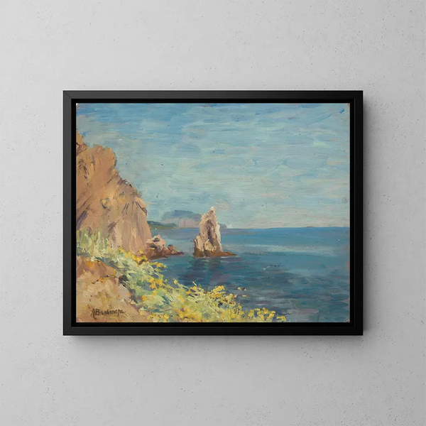 Ansicht zwischen Jalta und Hursuf - Lilly Walther — gerahmtes Bild an der Wand
