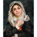 Reproduktion des Gemäldes Lise in einem weißen Schal - Pierre-Auguste Renoir