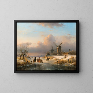 Lodewijk Johannes Kleijn - Skating Pleasures in Winter.webp