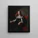 Portrait einer Frau - Lombardische Schule — gerahmtes Bild an der Wand