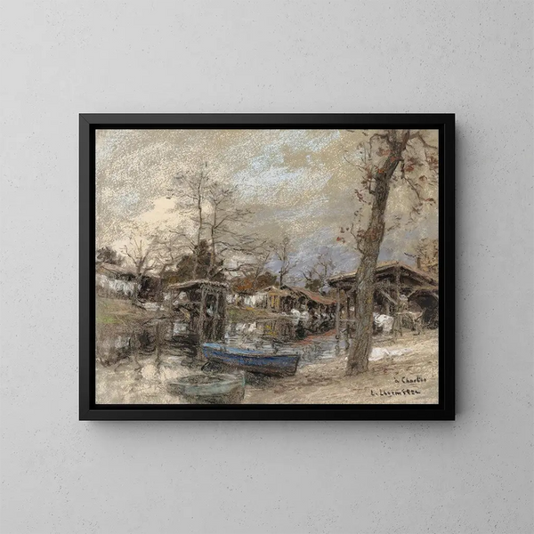La Hume à Arcachon - Léon Augustin Lhermitte — gerahmtes Bild an der Wand