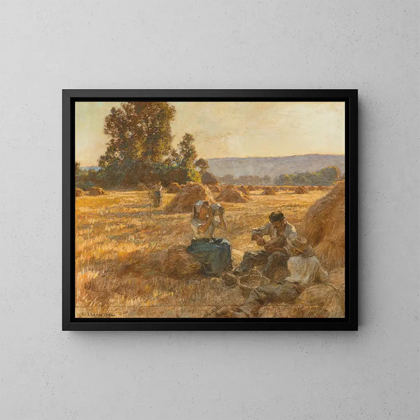 Das Mittagessen der Mägde - Léon Augustin Lhermitte — gerahmtes Bild an der Wand