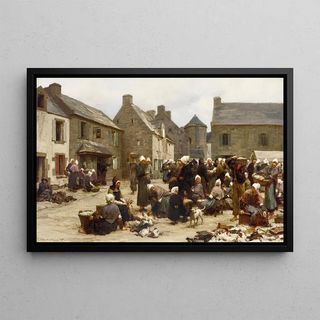 Lon Augustin Lhermitte - Le march de Ploudalmzeau.webp