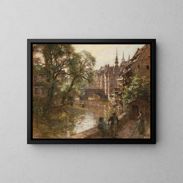 Das Nürnberger Brücke - Léon Augustin Lhermitte — gerahmtes Bild an der Wand