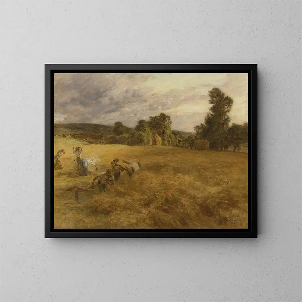 L'orage en moisson - Léon Augustin Lhermitte — gerahmtes Bild an der Wand