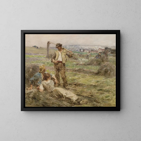 Repos pendant la fauche - Léon Augustin Lhermitte — gerahmtes Bild an der Wand