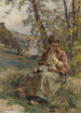 Die junge Mutter - Léon Augustin Lhermitte — Ansicht des Kunstwerks