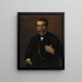 Portrait eines Mannes - Léon Bonnat — gerahmtes Bild an der Wand