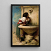 Junge römische Mädchen an einem Brunnen - Léon Bonnat — gerahmtes Bild an der Wand