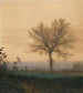 Landschaft mit einem kahlen Baum und einem Bauer - Léon Bonvin — Ansicht des Kunstwerks