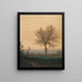 Landschaft mit einem kahlen Baum und einem Bauer - Léon Bonvin — gerahmtes Bild an der Wand