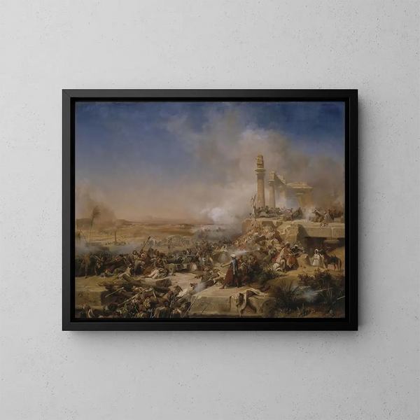 Bataille d'Héliopolis - Léon Cogniet — gerahmtes Bild an der Wand