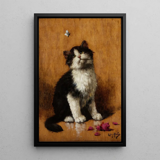 Lon Huber - Ktzchen mit Schmetterling.webp