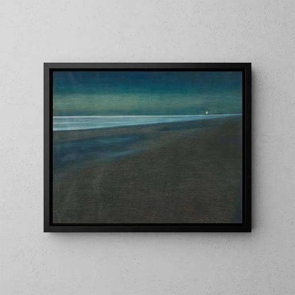 Ansicht des Strandes bei Nacht - Léon Spilliaert — gerahmtes Bild an der Wand