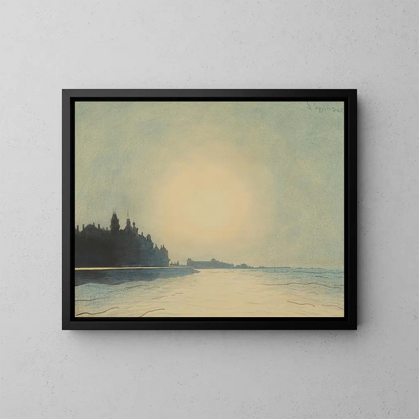 Die Düne in Ostende Blick vom Mole - Léon Spilliaert — gerahmtes Bild an der Wand