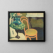 Innenaufnahme mit Stuhl und Opal-Lampe - Léon Spilliaert — gerahmtes Bild an der Wand