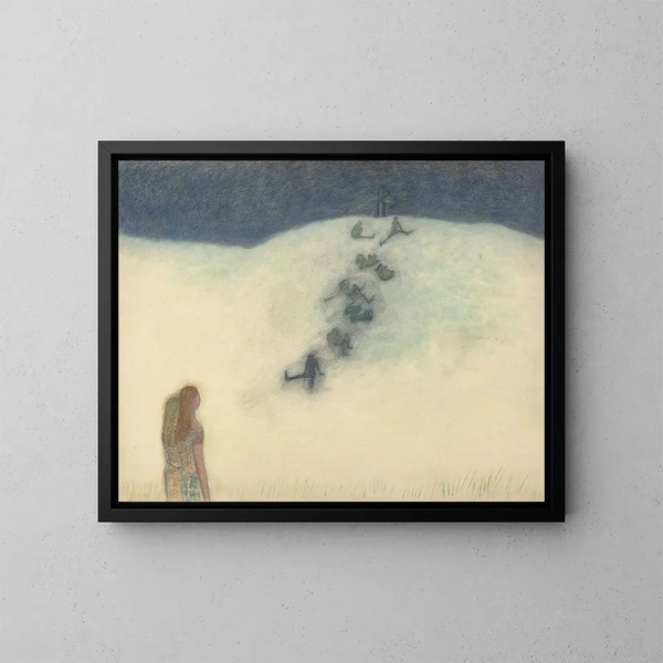 Kinder am Dünenstrand - Léon Spilliaert — gerahmtes Bild an der Wand