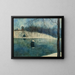 Der Leopoldpark von Ostende mit dem Teich und dem Trinkhall im Schnee - Léon Spilliaert — gerahmtes Bild an der Wand