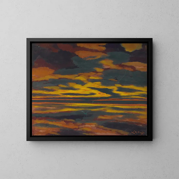 Der klare grüne auf dem Meer - Léon Spilliaert — gerahmtes Bild an der Wand