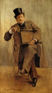 Portrait von Georges Courteline 1858-1929 Schriftsteller - Léopold Stevens — gerahmtes Bild an der Wand