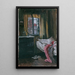 Schlafzimmer in Wangerooge - Lore Scheid — gerahmtes Bild an der Wand