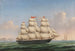 Drei-Master Ferdinand Brumm vor der Klippe von Dover - Lorenz Petersen — Ansicht des Kunstwerks