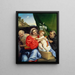 Jungfrau mit Kind mit den Heiligen Hieronymus und Nikolaus von Tolentino - Lorenzo Lotto — gerahmtes Bild an der Wand