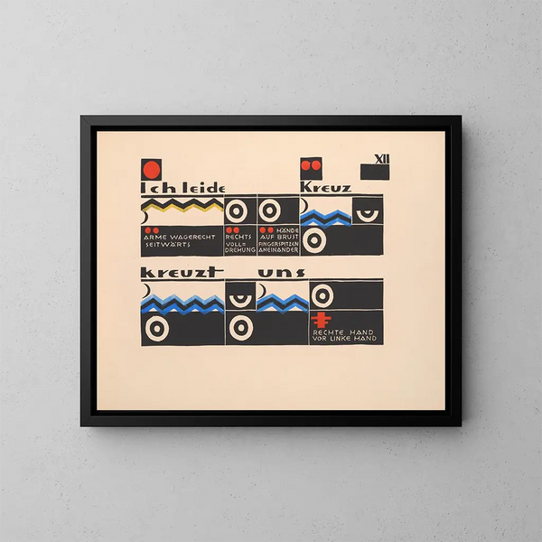 Blätter ohne Titel XII - Lothar Schreyer — gerahmtes Bild an der Wand