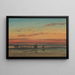 Ägyptischer Sonnenuntergang mit zwei Beduinen auf Kamelen - Louis-Amable Crapelet — gerahmtes Bild an der Wand