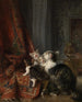 Innenaufnahme mit Katzen - Louis-Eugène Lambert — Ansicht des Kunstwerks