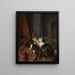 Innenaufnahme mit Katzen - Louis-Eugène Lambert — gerahmtes Bild an der Wand