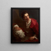 Vermutetes Porträt von Edme Bouchardon - Louis-Gabriel Blanchet — gerahmtes Bild an der Wand
