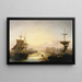 Marine-Gemälde - Louis-Honoré-Frédéric Gamain — gerahmtes Bild an der Wand