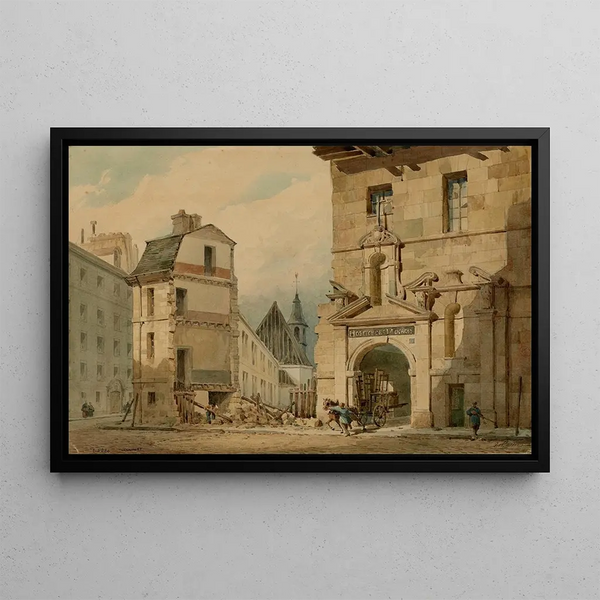 L'hospice des Petits-Ménages rue de la Chaise - Louis-Martial-Thodat Masson — gerahmtes Bild an der Wand