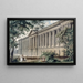 Die Kolonnade des Louvre vom Garten des Grafen d'Angiviller aus gesehen - Louis-Pierre Baltard — gerahmtes Bild an der Wand