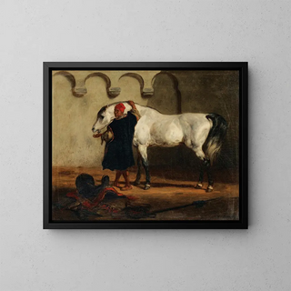 LouisThodore Devilly - Horse In The Stable.webp