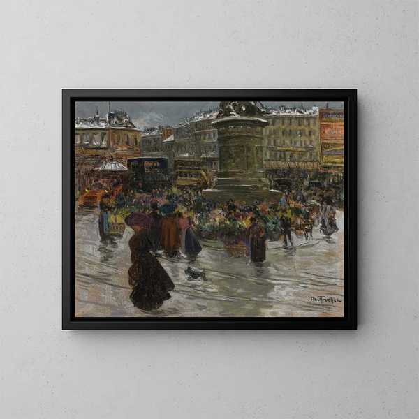 Place de la République - Louis Abel-Truchet — gerahmtes Bild an der Wand