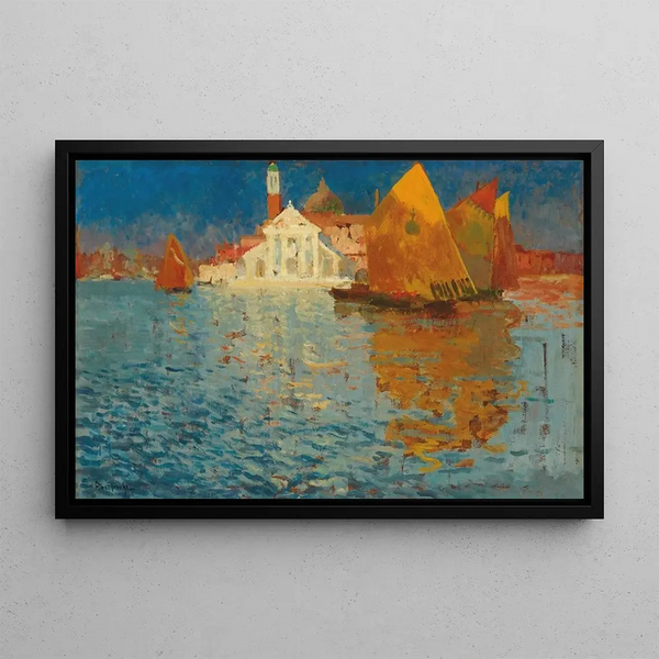 Louis AbelTruchet - Vessels before San Giorgio Maggiore Venice.webp