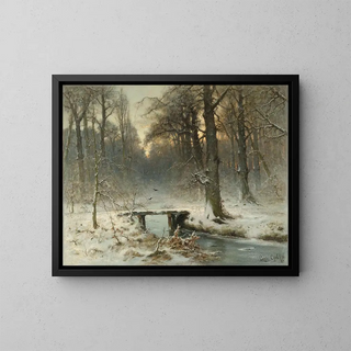 Louis Apol - A January Evening in the Woods of The Hague.webp