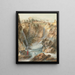 Vue des cascades de Tivoli avec pêcheurs et touristes - Louis Bélanger — gerahmtes Bild an der Wand