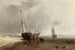 Bateaux de pêche sur le rivage à marée basse - Louis Bentabole — Ansicht des Kunstwerks