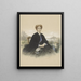 Portrait von Maria Elisabeth Adolphine Waller-Schill - Louis Chantal — gerahmtes Bild an der Wand