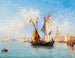 Segelboote in Venedig im Bacino di San Marco - Louis Claude Mouchot — Ansicht des Kunstwerks